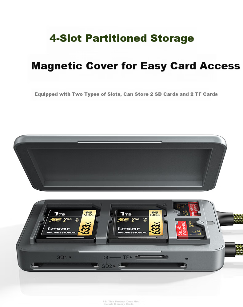 Ugreen Type-C 3.0 Mini Card Reader High-Speed SD/TF Multi-Function Storage Box Compatible with DSLR Cameras, Computers, and Smartphones 10