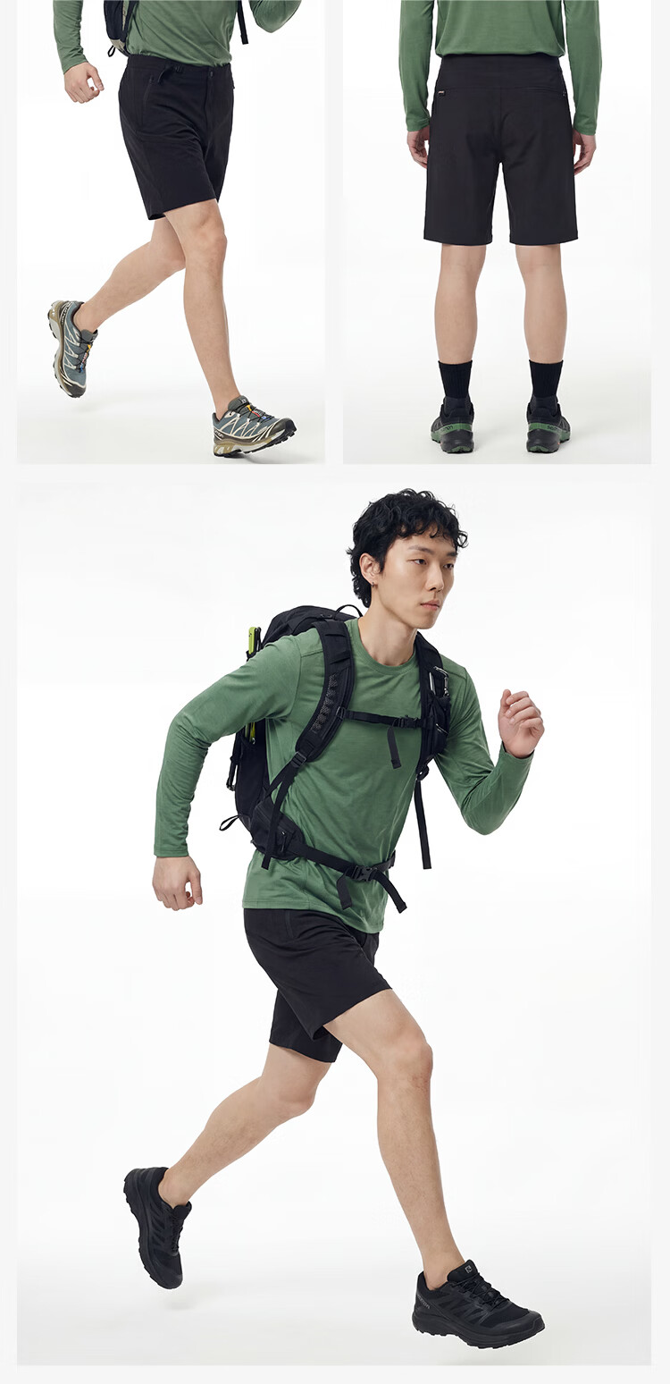 JD Jingzao [Cordura 700] Men's Summer Thin Casual Sports Shorts 2026 New Black S 12