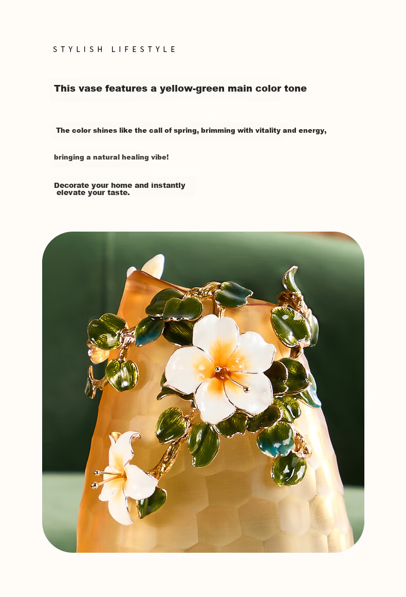 Norsman Luxury Vase Ornament for Living Room Entrance Floral Arrangement Housewarming Gift Valentine's Day 2