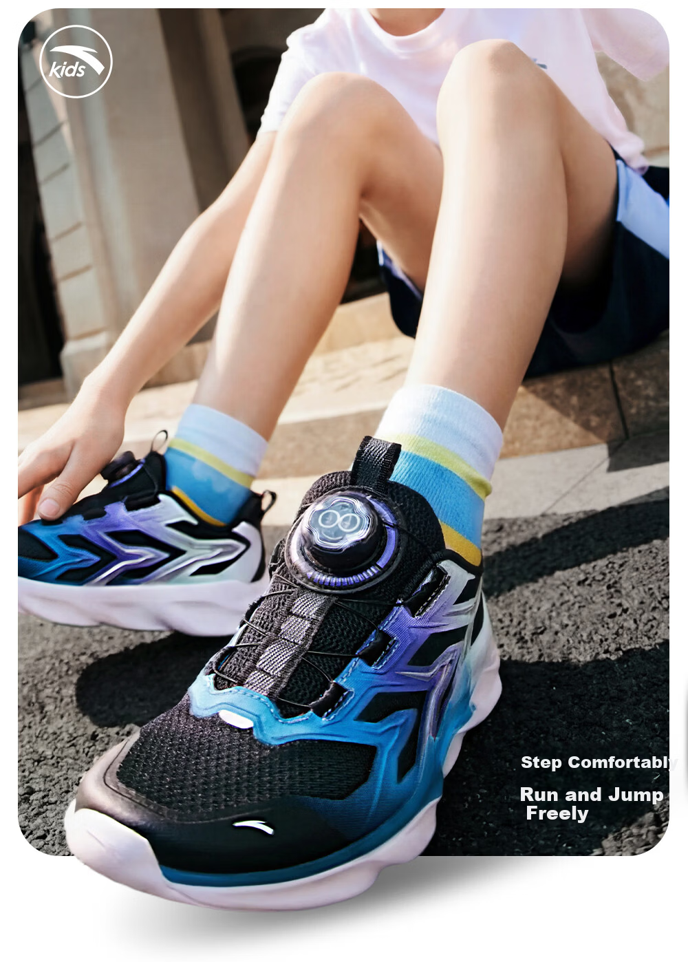 Anta Kids Sports Shoes 6-12 Years Boys Running Shoes 2026 Summer Bow Speed PRO Student Training Shoes A12625504 3