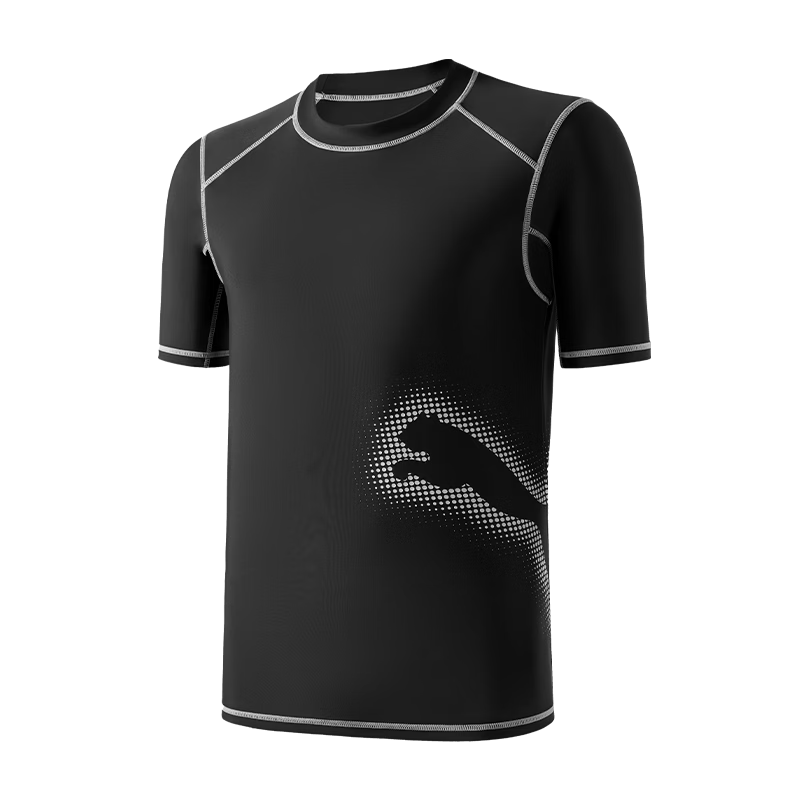 PUMA Men's Short Sleeve Swimwear UV Protection High Elastic Breathable Professional Training Slim Fit Cooling Short Sleeve Swimsuit