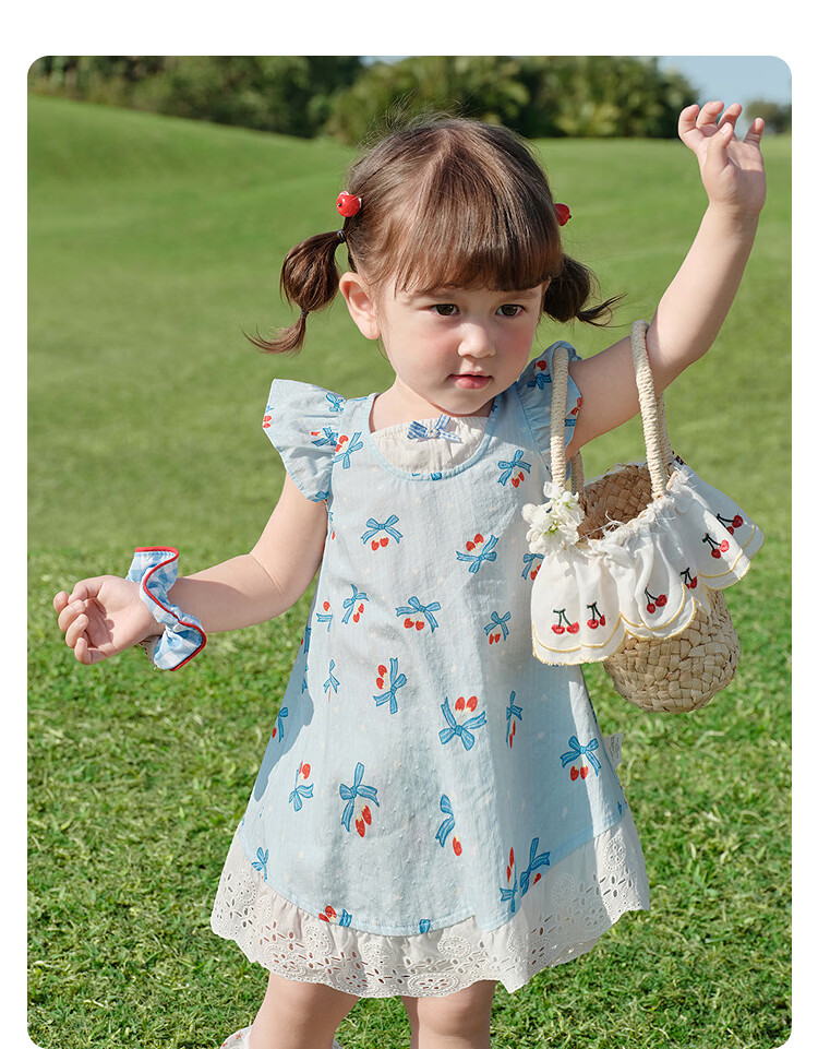 Balabala Kids Dress Baby Princess Dress 2026 Summer New Girls Cotton Sweet Cute Skirt 17