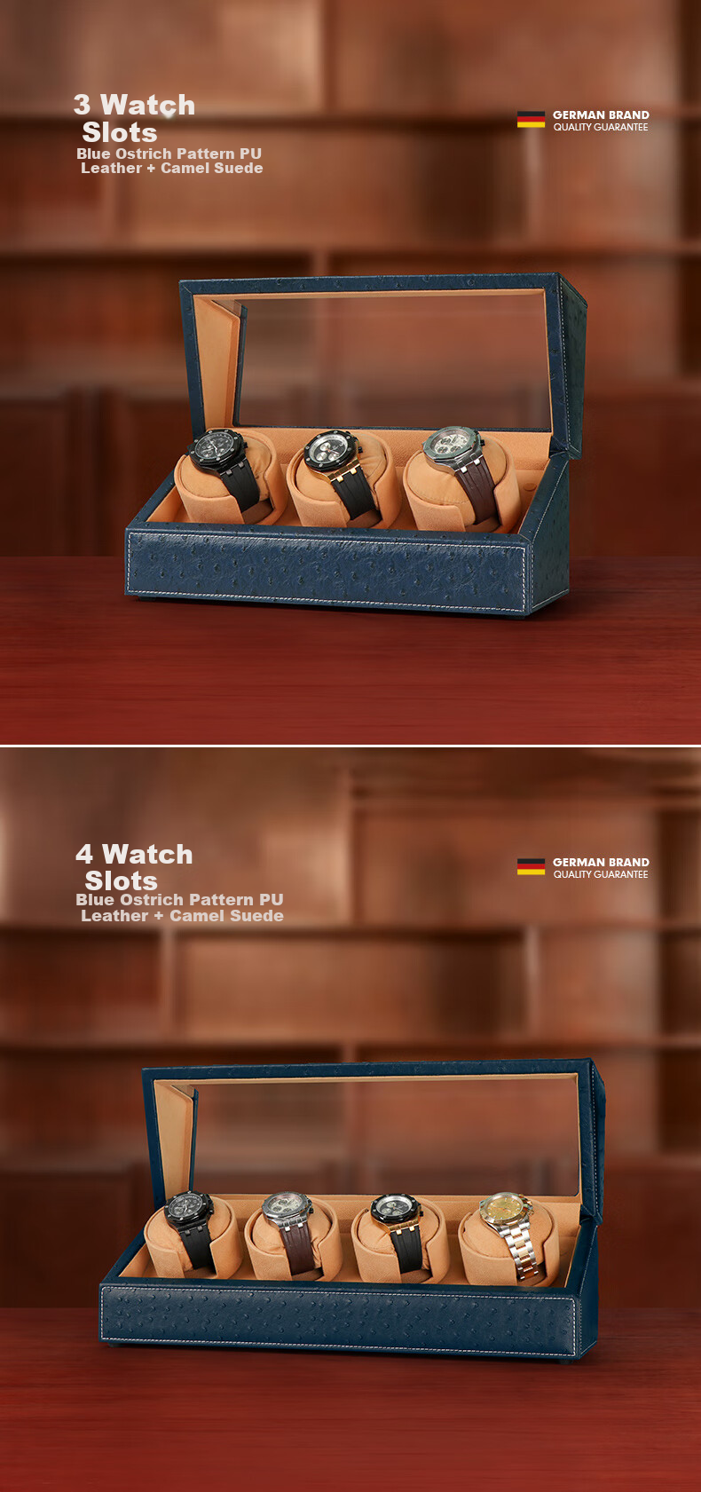 DrikLux Automatic Watch Winder Silent Anti-Magnetic Mechanical Watch Shaker with Storage Box Gift for Husband Boyfriend 14