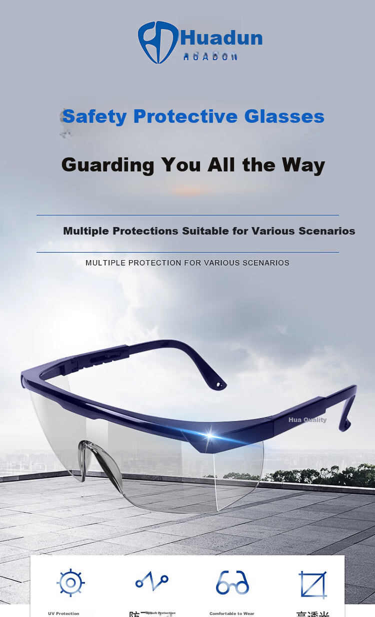 Huadun Protective Goggles Windproof Anti-Fog Liquid Splash Cutting Grinding Dustproof Impact Resistant Scratch-Resistant HD-206AF Anti-Fog Unisex 1