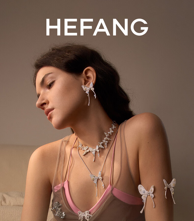 HEFANG Starlight Butterfly Earrings Luxury Jewelry Birthday Gift for Girlfriend Wife 1