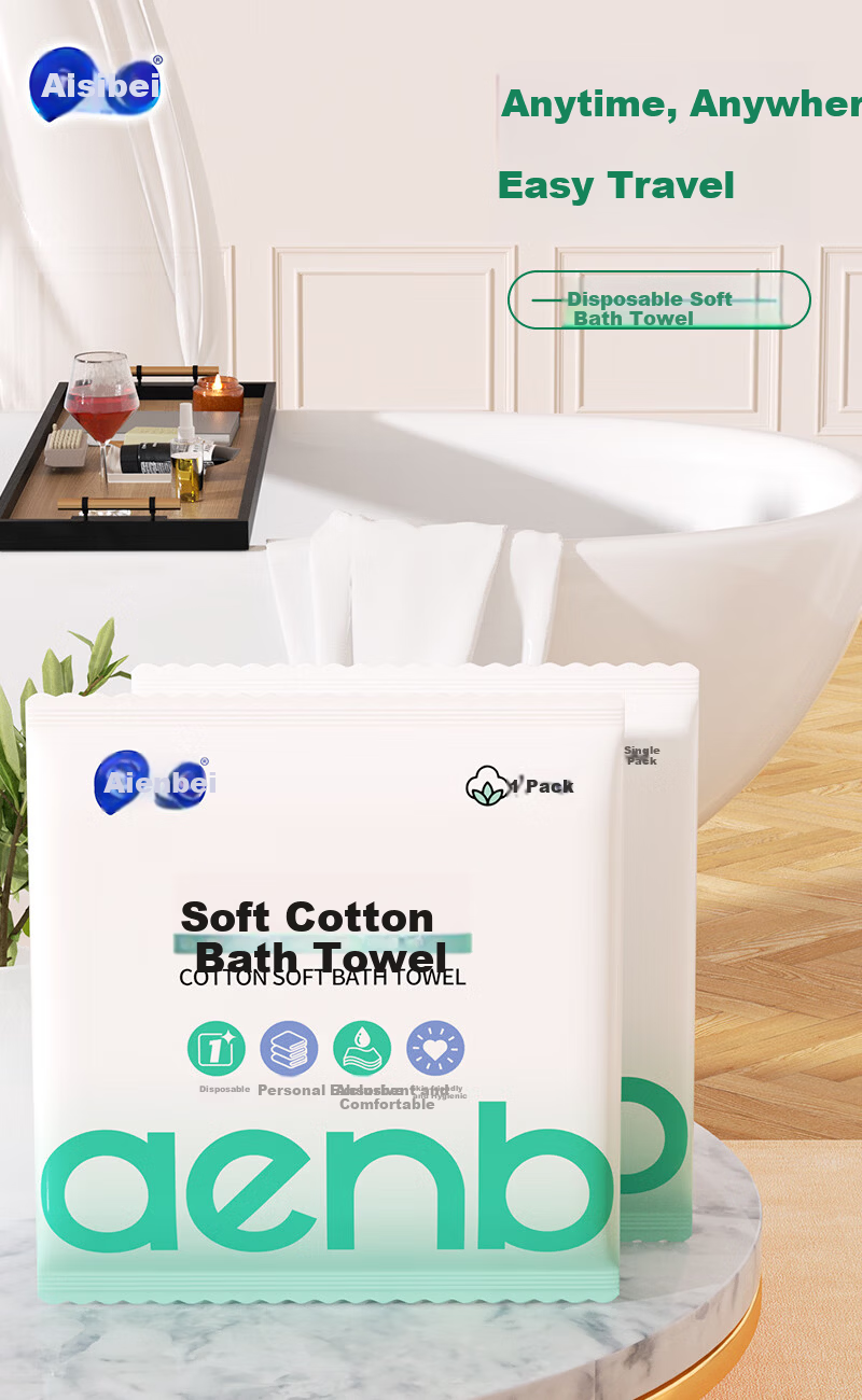 Ainbei Disposable Facial Wipes 60 Sheets Pack Hanging Dual-Use Cotton Soft Thickened Dry and Wet Face Towels 1