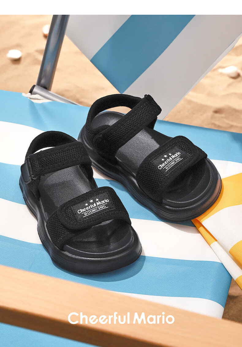 Cheerful Mario Kids Sandals Girls Summer 2026 New Baby Non-Slip Closed-Toe Toddler Boys Outdoor Beach Shoes 1-3 Years 17