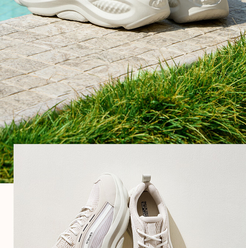 361° Men's Mianyun Spring Summer New Thick Sole Commuter Breathable Retro Casual Dad Shoes 672626703-4 15