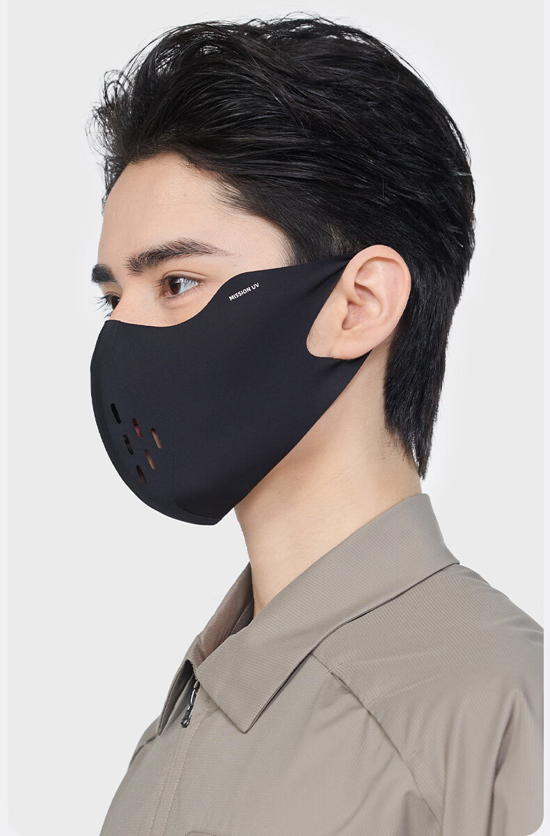 MISSION UV Ice Silk Sunscreen Mask Men's Cycling Mountaineering Summer UV Protection Breathable 3D Full Face Sunshade Mask 6