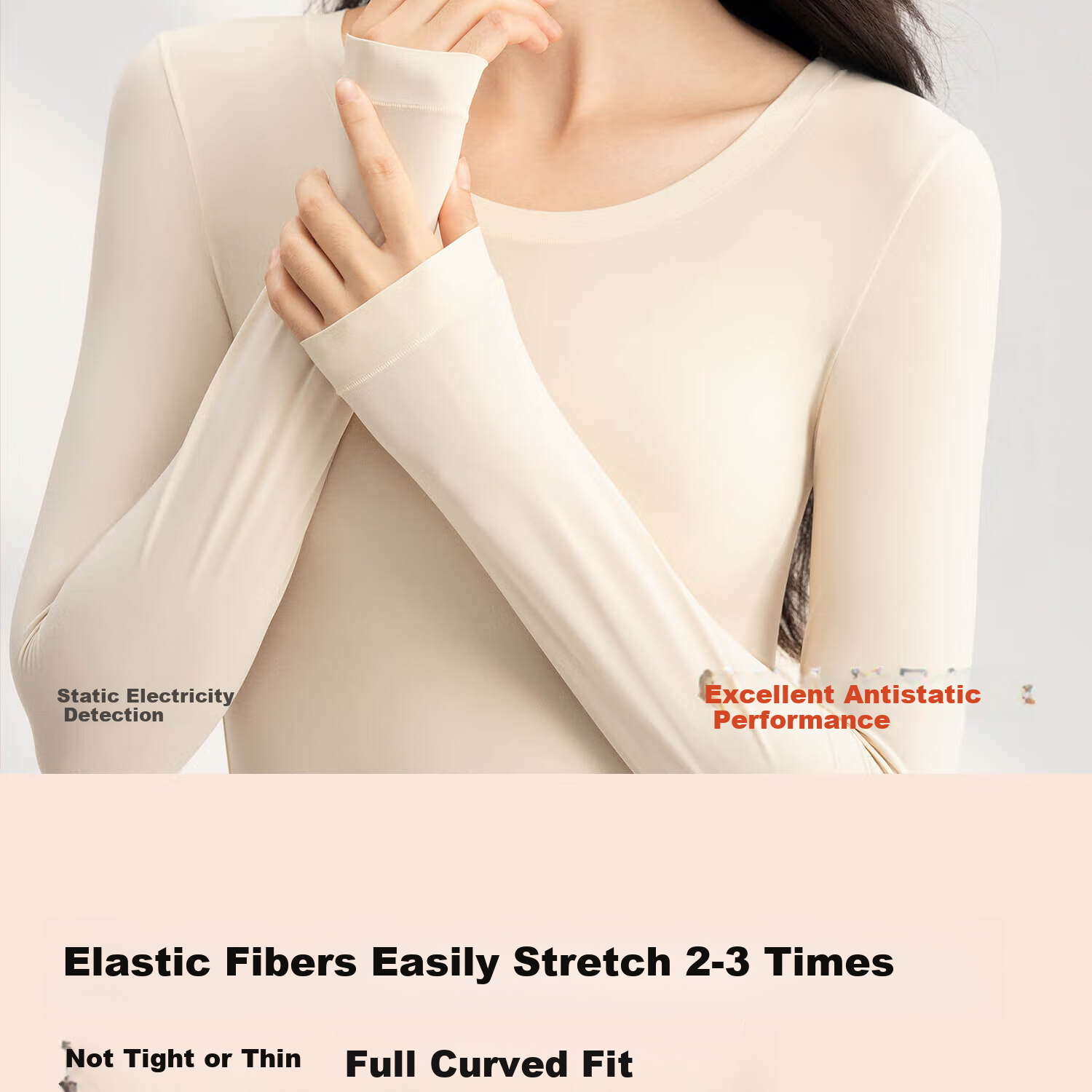 Urban Beauty Hyaluronic Acid Seamless Thermal Underwear Set for Women - Invisible Temperature-Regulating Base Layer with Skin-Enhancing Fabric 12