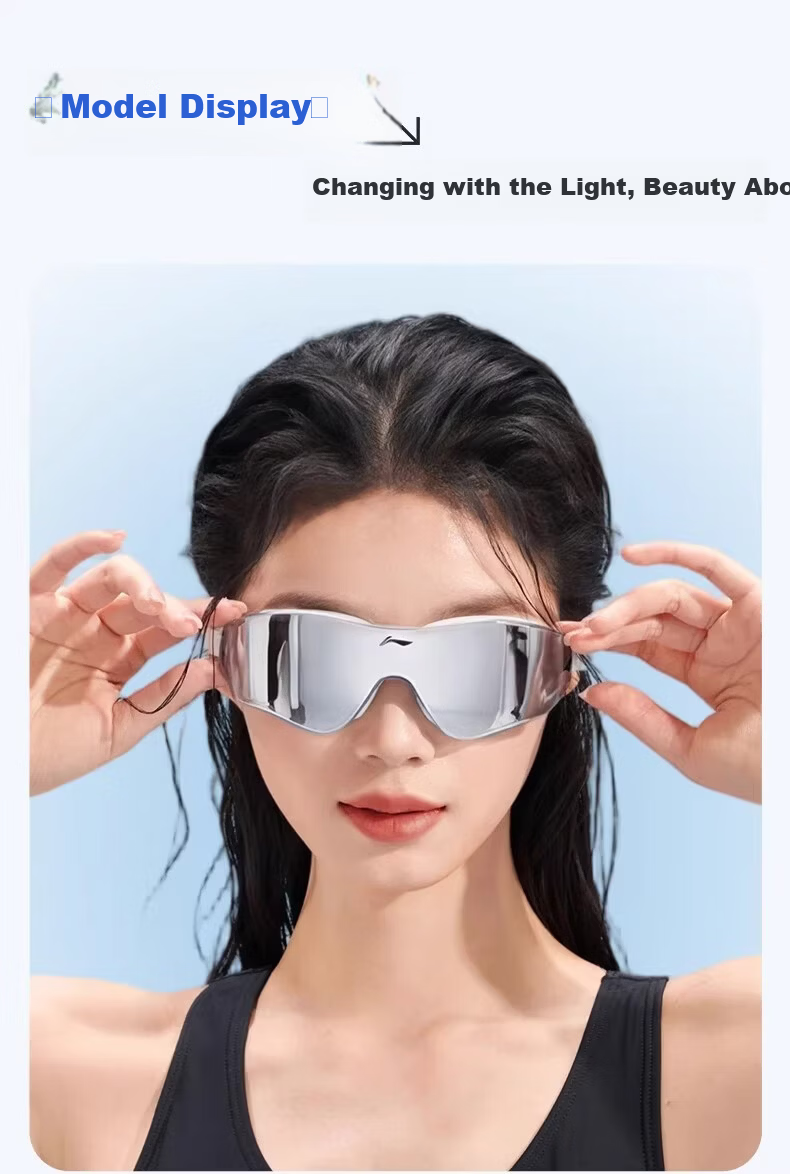 LI-NING Swimming Goggles HD Anti-Fog Waterproof Training Professional Mid-Frame Coated Swim Glasses for Men and Women 11