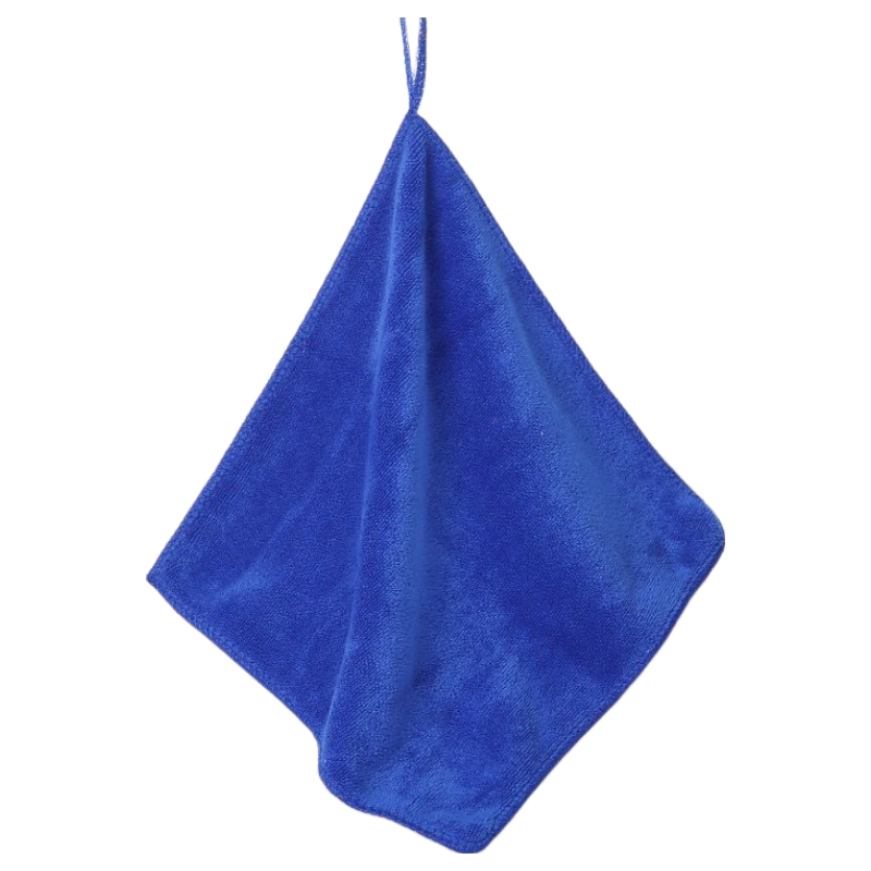 Chen Zhishangpin Household Cleaning Cloth Towel Dishwashing Drying Absorbent Square Towel with Hanging Rope Car Wiping Blue Fiber Towel