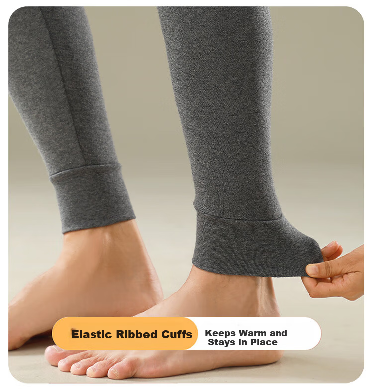 Bingxue Kapok Men's Thin Cotton Antibacterial Mite-Resistant Wool Silk Knee Support Thermal Cotton Long Johns for Autumn and Winter 9