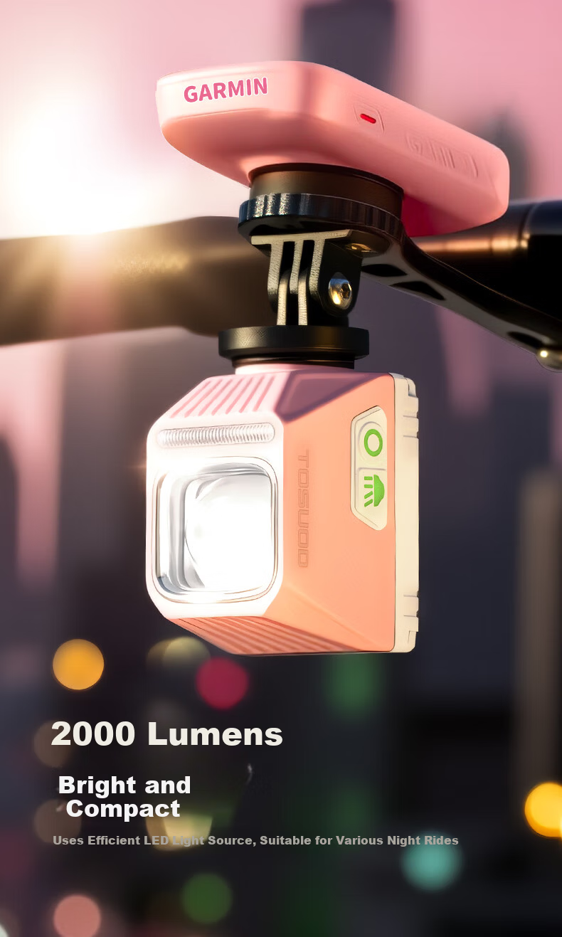 Captain Tas 2000 Lumen Cutoff Line Design Quick Release Quick Charge Long Battery Life High Brightness Night Cycling Light 6