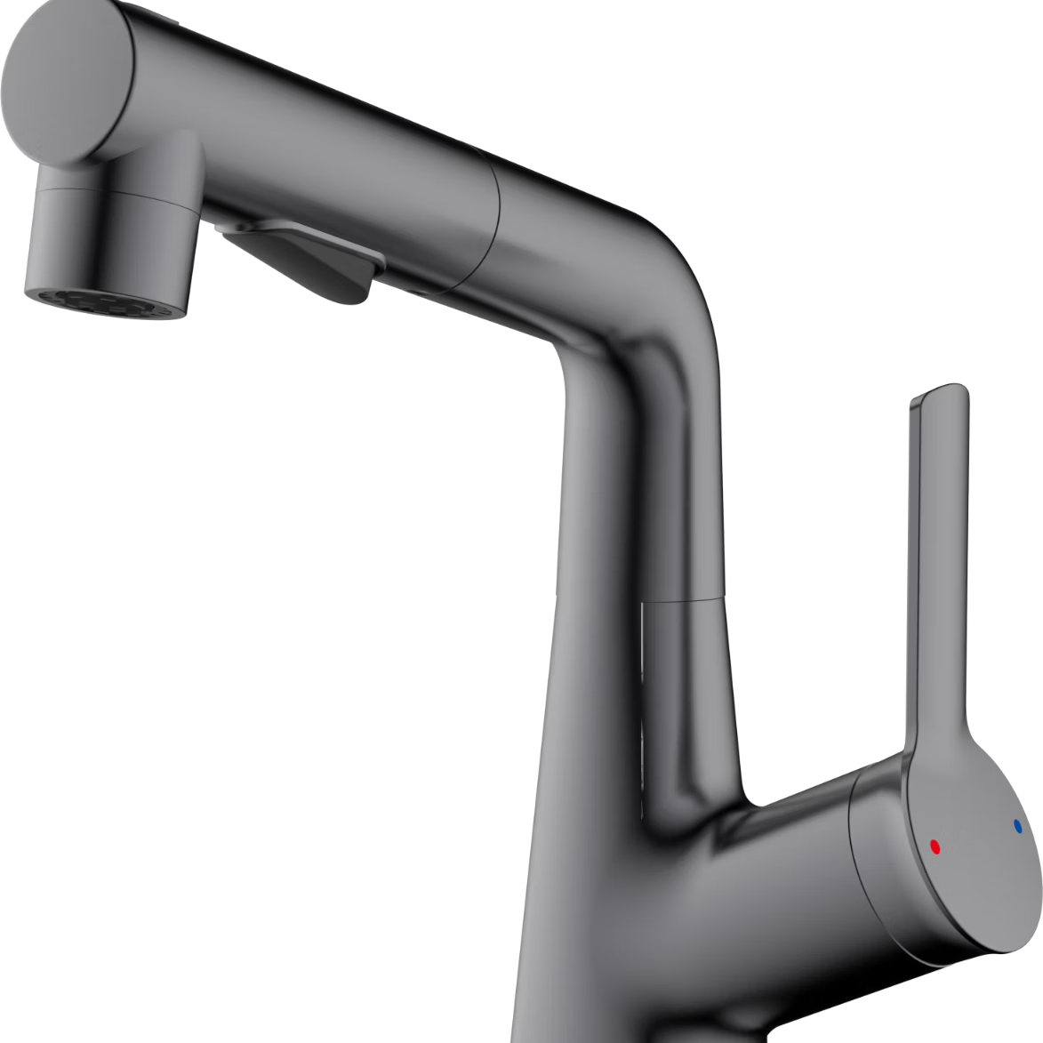 JD Jingzao Basin Faucet Lift Pull Cold and Hot Bathroom Washbasin Faucet 3 Water Patterns Gun Gray