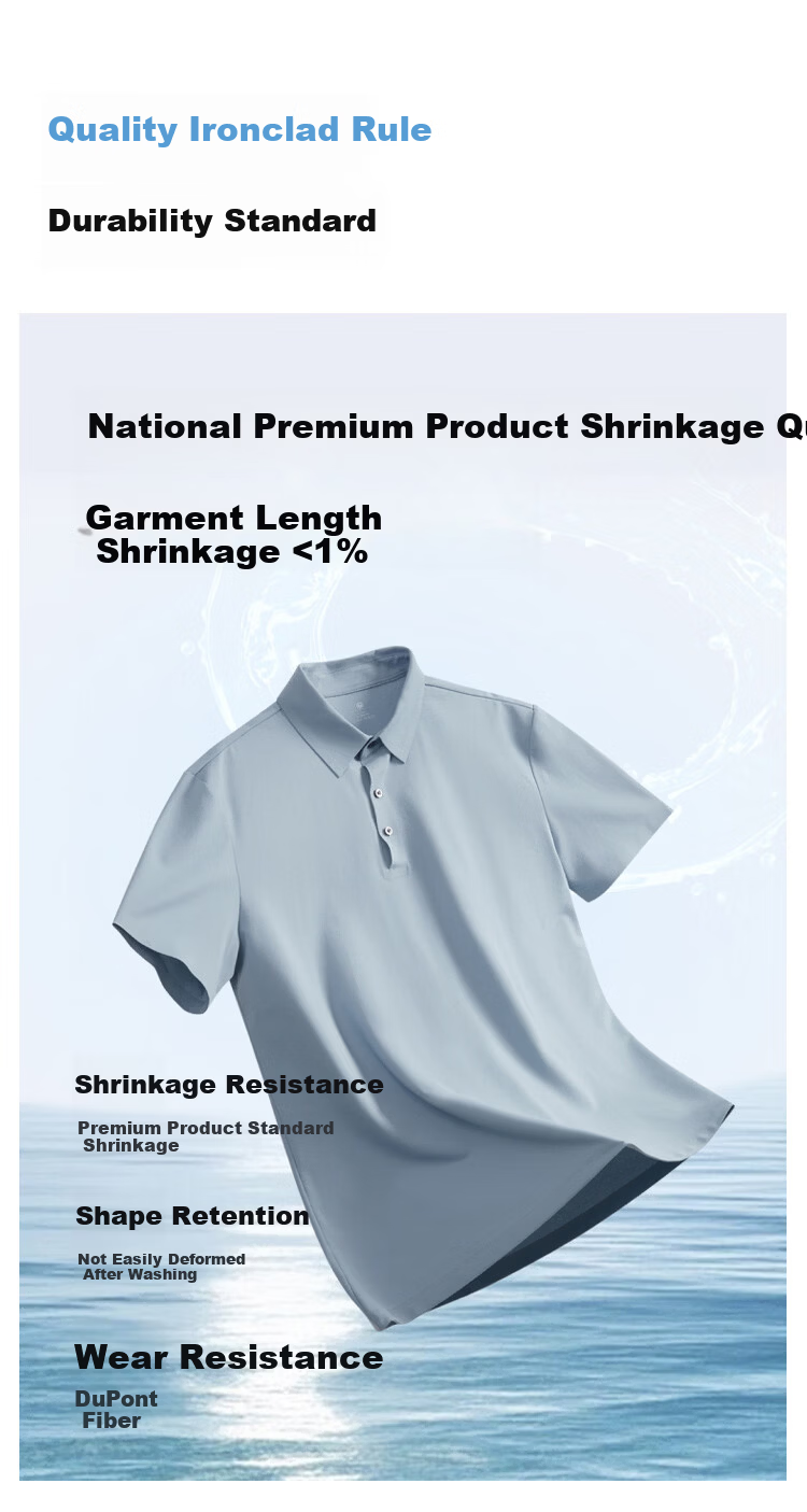 JD Original 300 Sun Protection Quick-Dry Summer Sports T-Shirt, Men's Polo Shirt, Casual Running Short Sleeve, Gray Blue - Upgraded Version, M 11