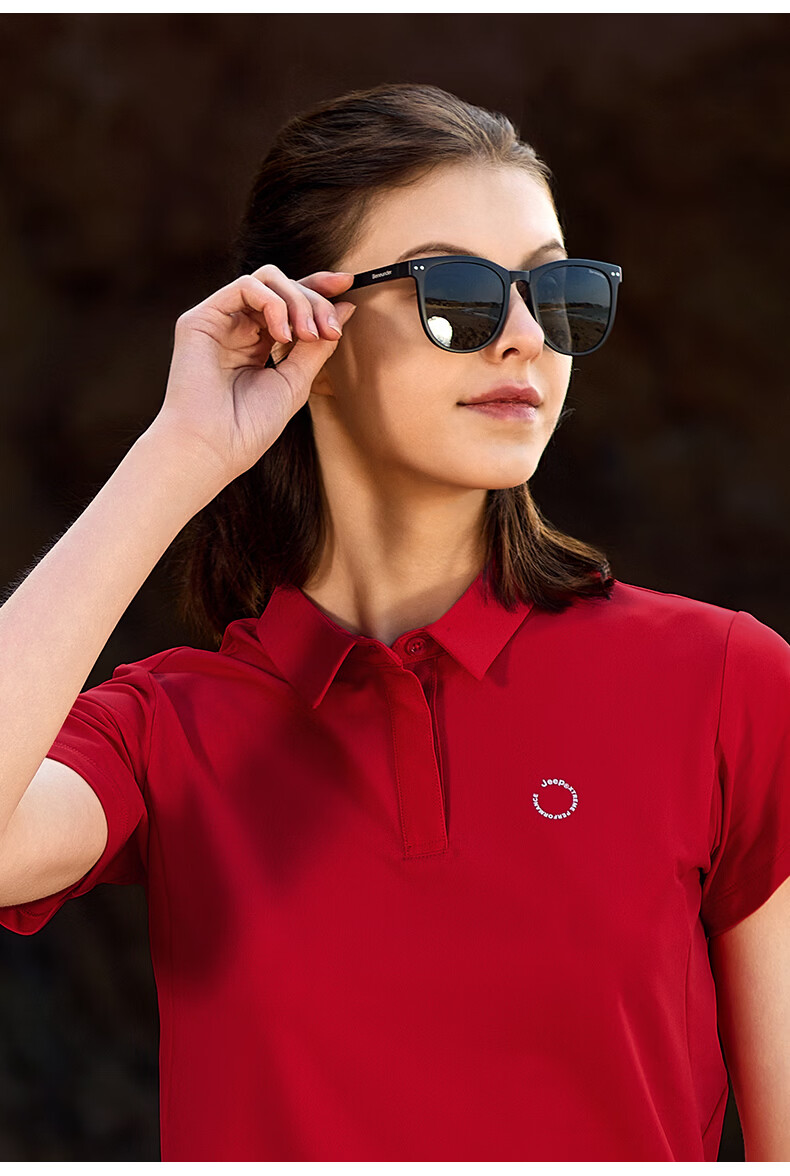 JEEP Women's Short Sleeve Polo Shirt UPF50+ Sun Protection Quick-Dry Outdoor Casual Breathable T-Shirt 13