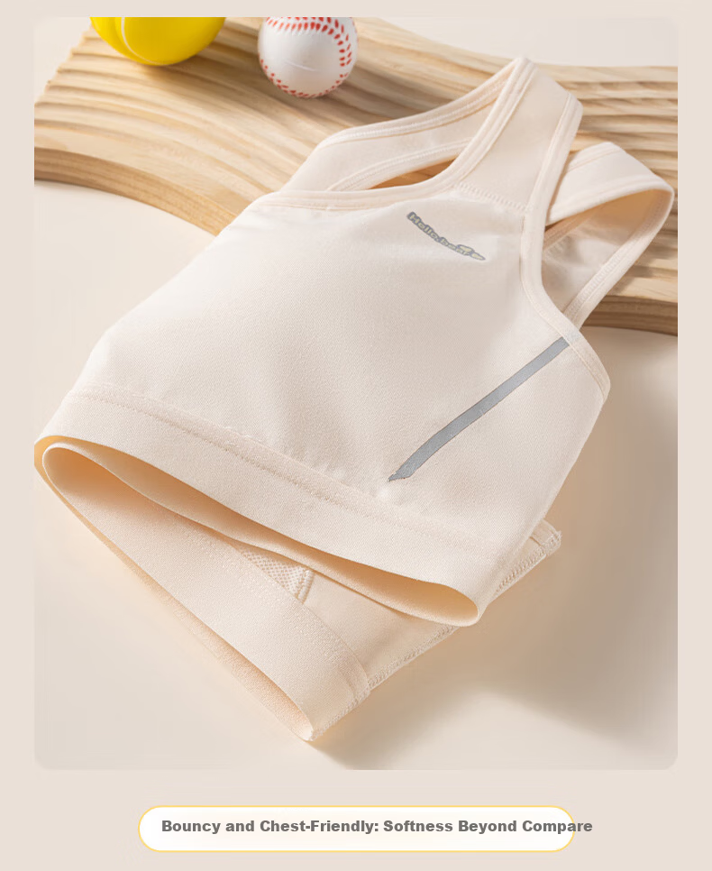 YUZHAOLIN Girls' Underwear Vest for Early High School Development, Youth Sports Bra, Shaping, Skin Color (4XL) 15