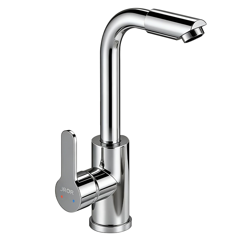 JROR German Basin Faucet Bathroom Sink Mixer Tap Hot and Cold Water Faucet