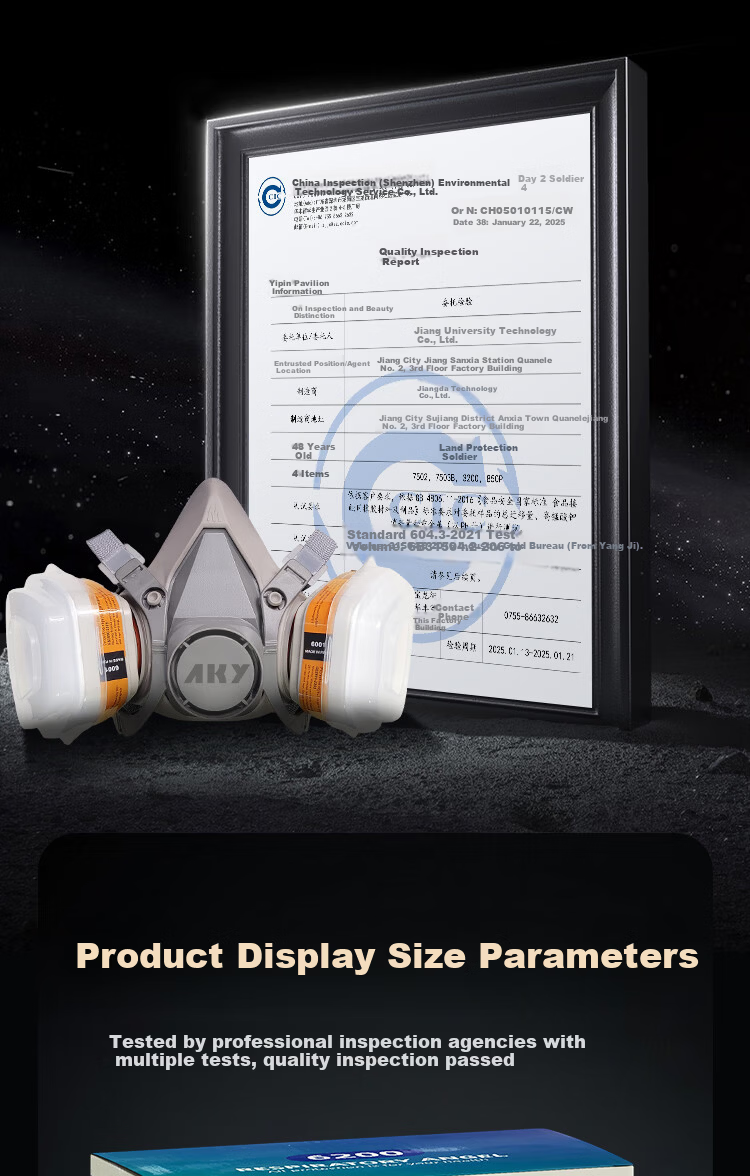Aokeyun Dust Mask, Heavy-Duty Industrial KN95, Head-Mounted Non-Ear-Strapping, for Spray Painting, Silicone Face Shield, Paint Sprayers, Welders, Anti-Smoke, Secondhand Smoke, Breathing Valve, Breathable, Guardian - Quantum Gray 9