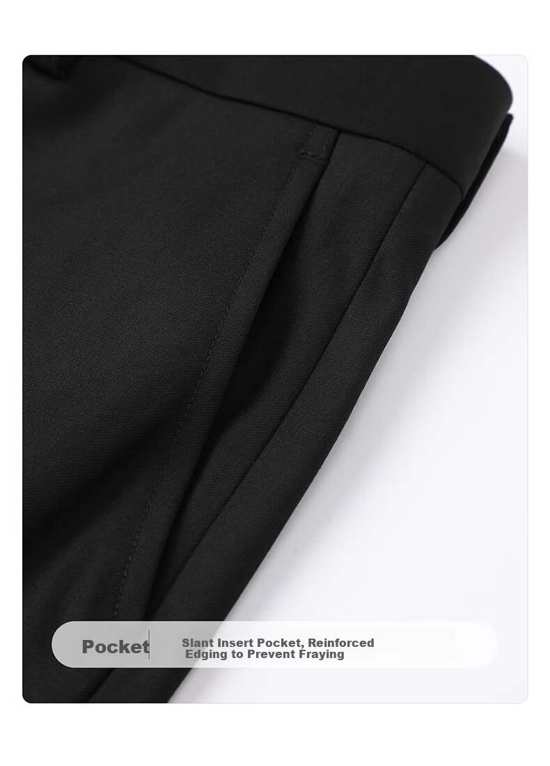 Langdeng Business Men's Formal Dress Pants Spring Autumn New Easy-Care Straight-Leg Commuter Suit Trousers for Men 19