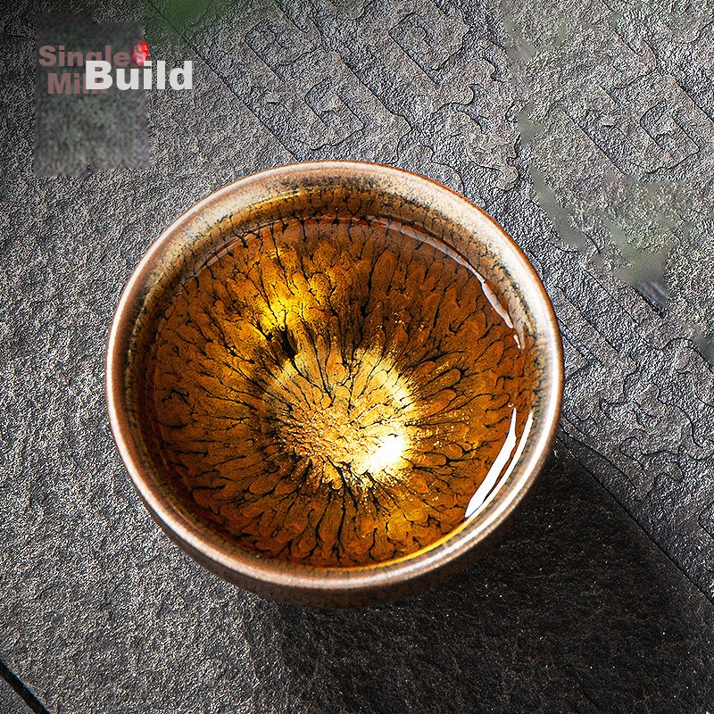 Danyi Jian Zhan Tea Cup Intangible Cultural Heritage Master Cup Tea Set Tasting Cup Gift Box - Jin Baihua
