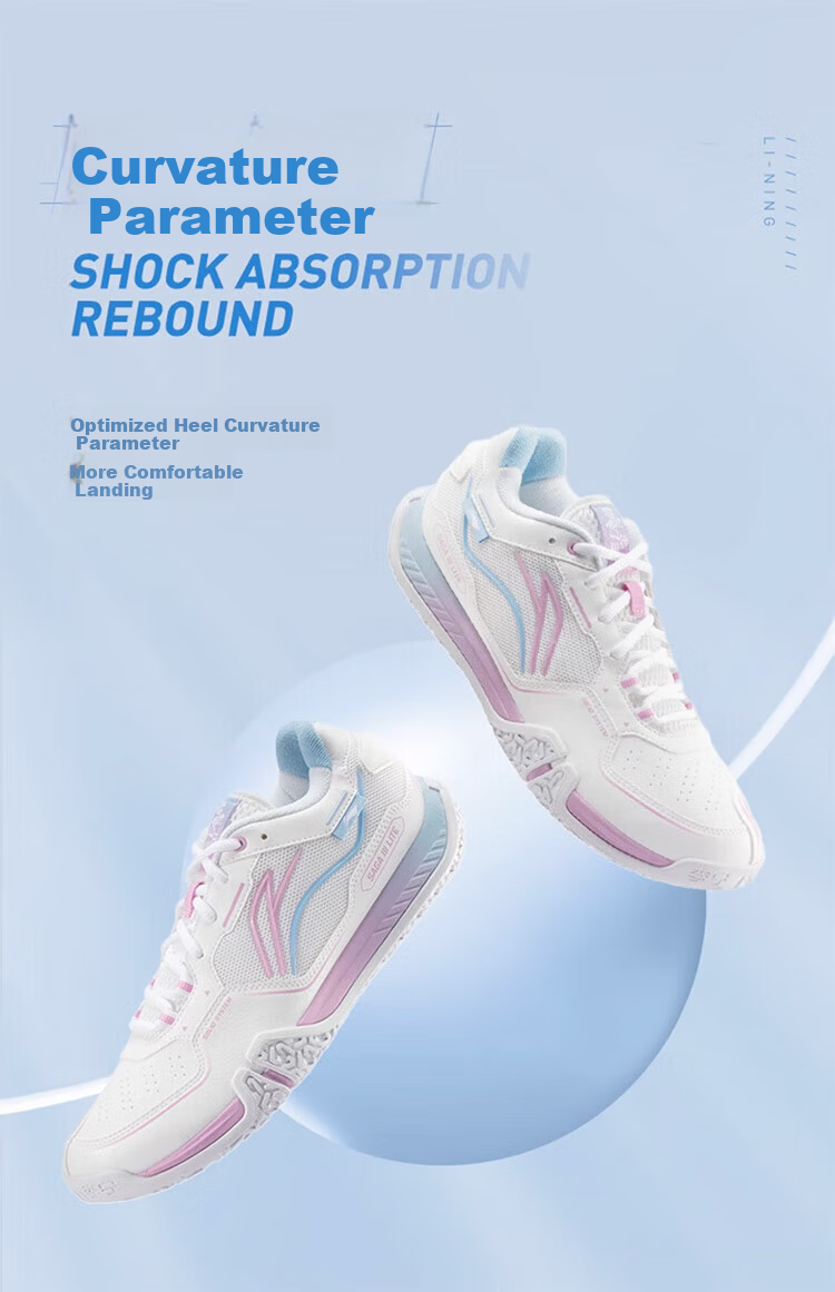 LI-NING Flying 3 LITE Badminton Shoes Unisex Shock Absorption Durable Wide Fit Professional Training and Competition Shoes 8