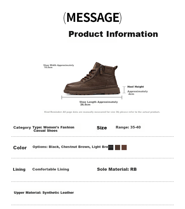 Eierkang Men's Cotton Shoes British Style Martin Boots Casual High-top Sneakers Retro Fashion Work Boots Trendy Thick-soled Shoes for Men 29