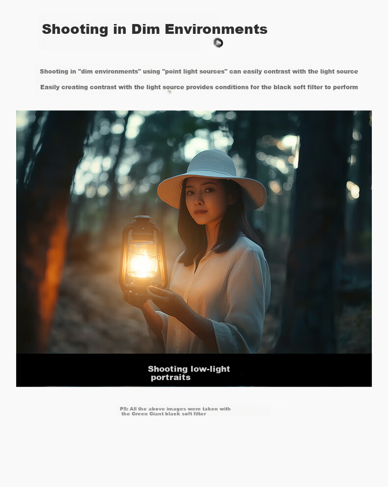Llano 1/8 Black Soft Filter 43mm 1/8 Soft Light Filter Softening Lens Diffusion Filter Portrait Light Softening Matte Beauty Filter for Mirrorless and DSLR Cameras 10