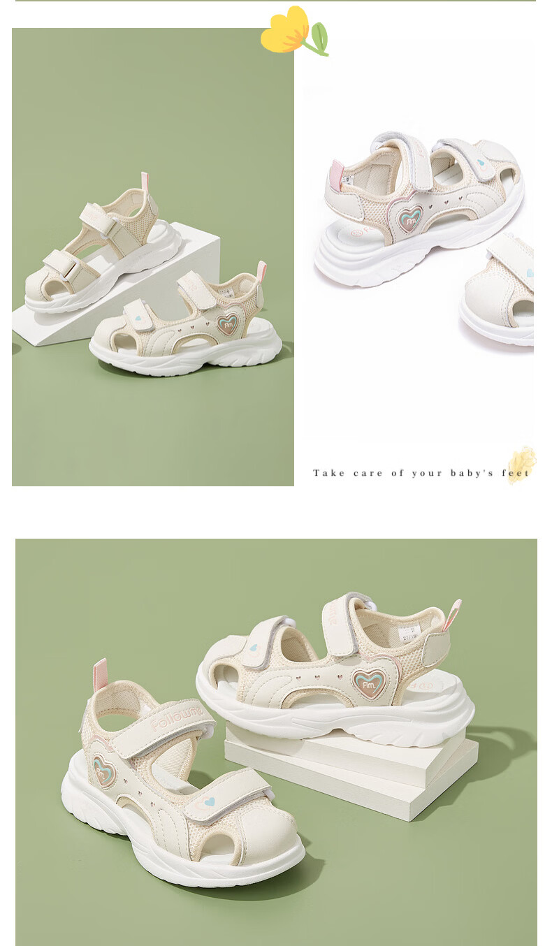 Fulromy Kids Boys and Girls Sandals Children's Beach Shoes Summer Soft Sole Closed Toe Sandals Velcro Sports Casual Shoes Pink Size 36 11