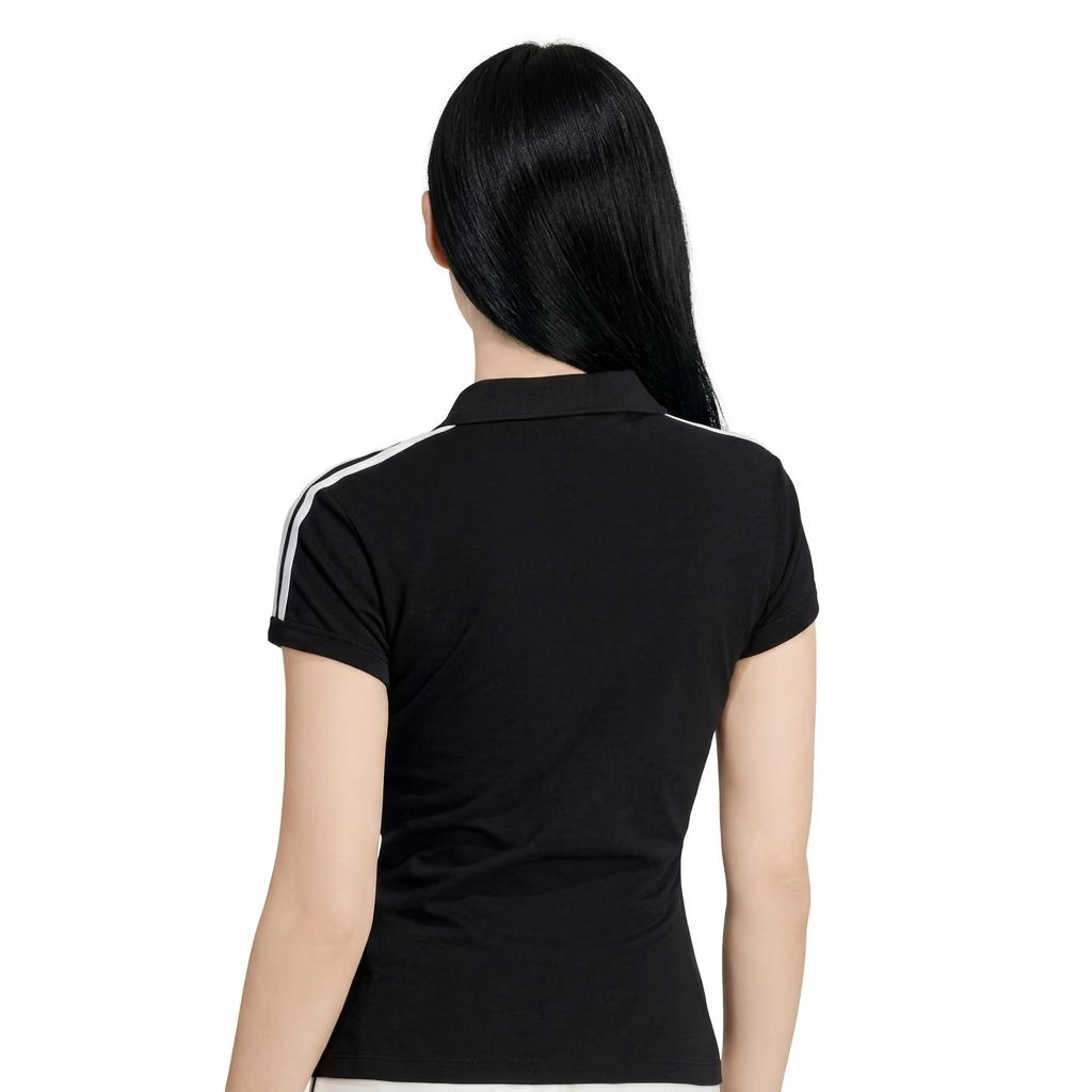 Adidas Originals Women's 3S POLO Short Sleeve KD7974 Black XS 1