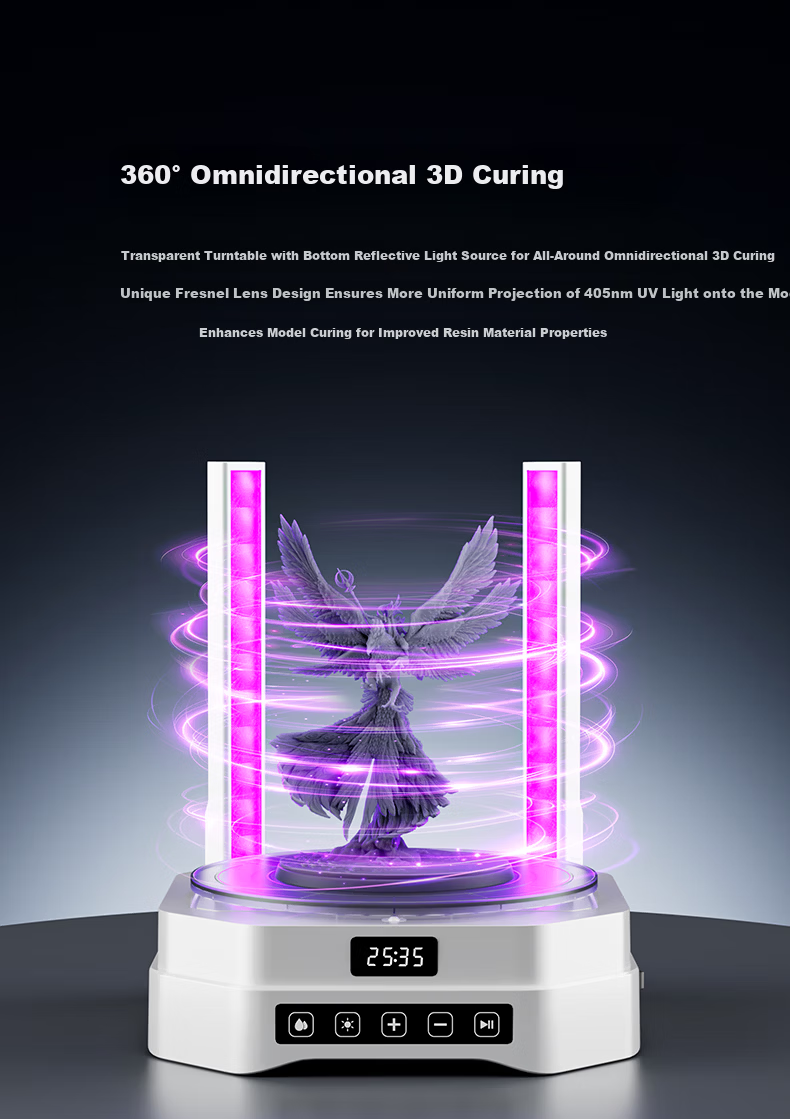 ELEGOO Mercury Plus 3.0 Resin 3D Printer Curing and Washing Machine Large Size Figurine Model Cleaning and Curing All-in-One Device 7