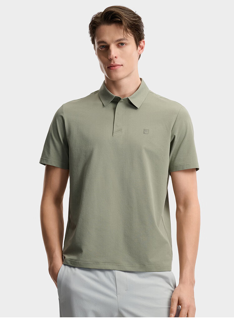 FILA Official Wang Yang Men's Knitted Short Sleeve Polo Shirt 2026 Summer Moisture-Wicking Quick-Dry Comfortable Top 48