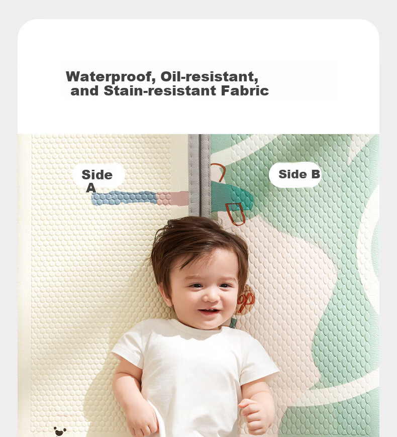 Babycare Antibacterial XPE Foldable Crawling Mat Baby Play Mat Infant Toddler Floor Mat - Hyde Park 150*180*2cm 6