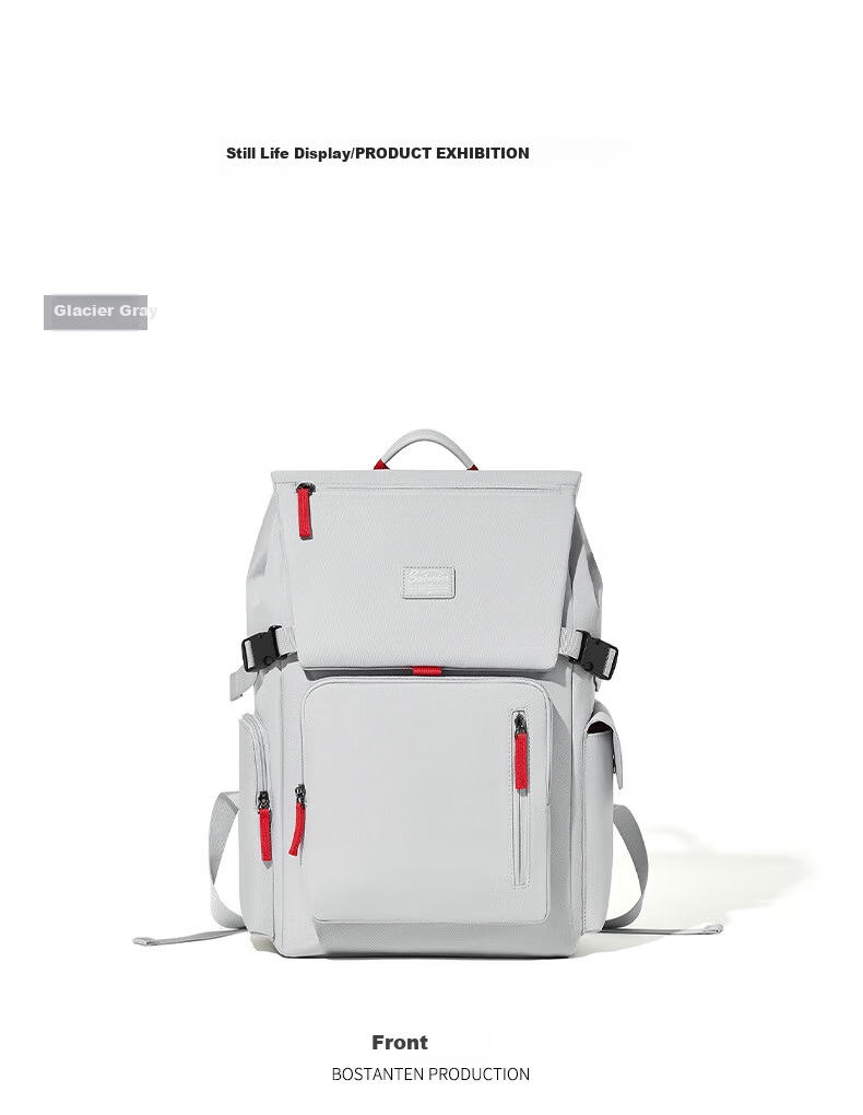 BOSTANTEN Men's Backpack Student School Bag Trendy Business Travel Large Capacity 16-inch Laptop Bag 10