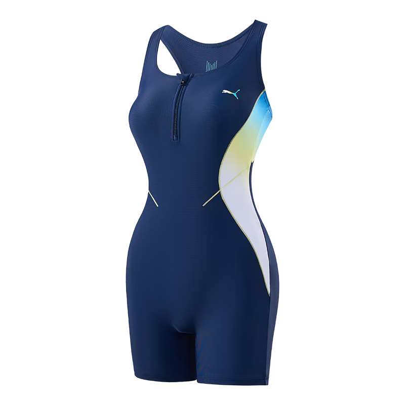 PUMA Women's One-Piece Square-Leg Chlorine-Resistant UV Protection Slim Fit Professional Swimsuit for Swimming Pool and Hot Spring
