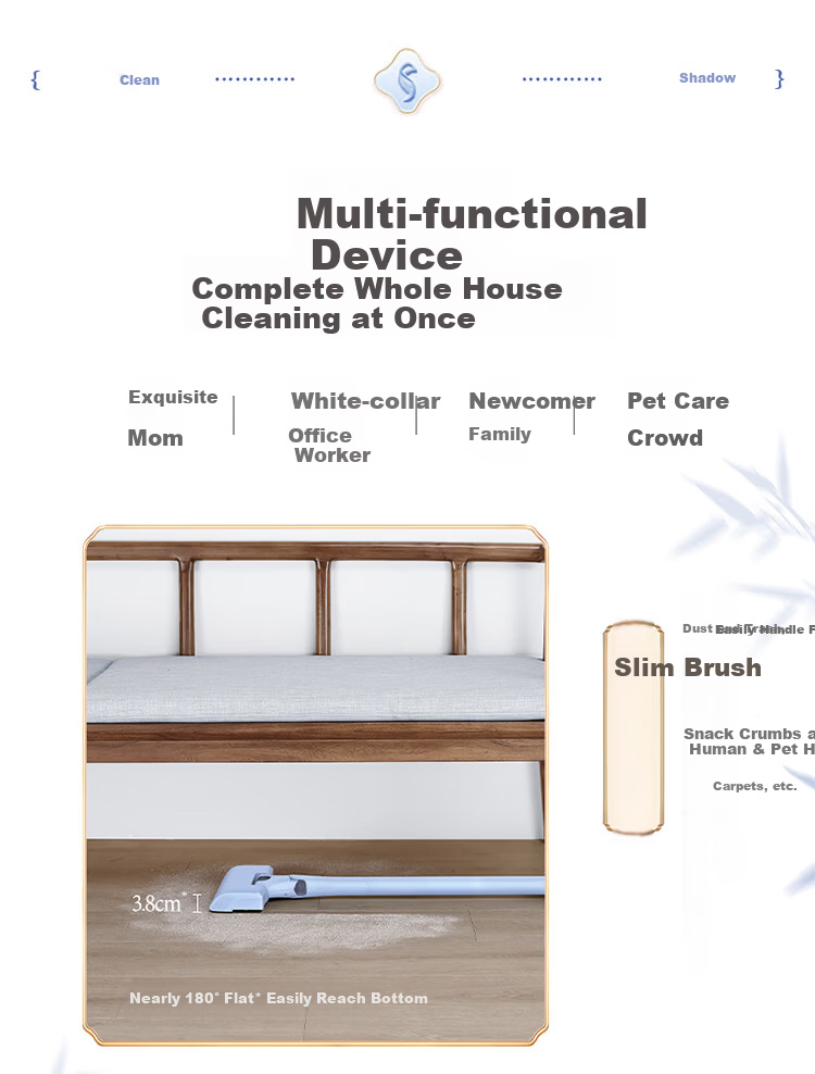 Haier Wireless Cordless Vacuum Cleaner with Mopping Function, Lightweight Portable Pet Hair Remover for Home and Car, High Power Strong Suction Wet and Dry Multi-Use Handheld Vacuum HZG-Y2A Group Purc 6