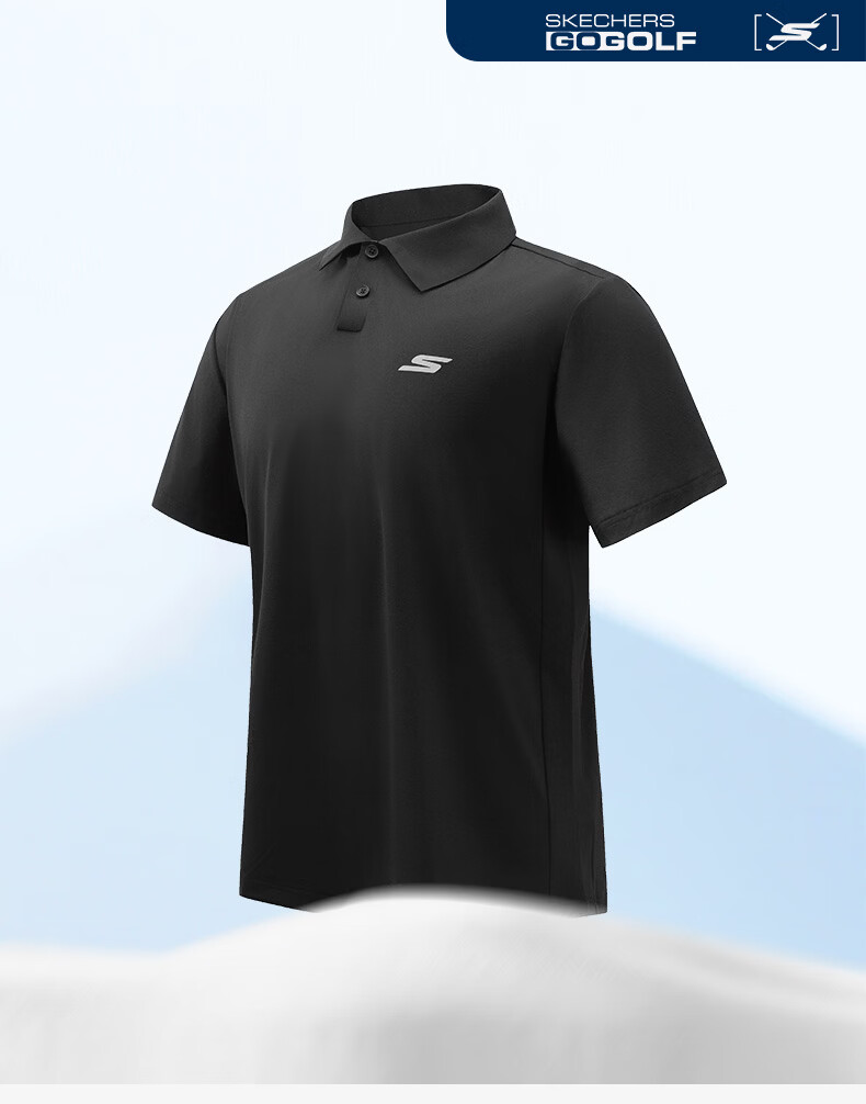 Skechers Men's Polo Shirt 2026 Summer New Outdoor Sports Breathable Short Sleeve Sun Protection Cooling Casual Versatile T-Shirt 3