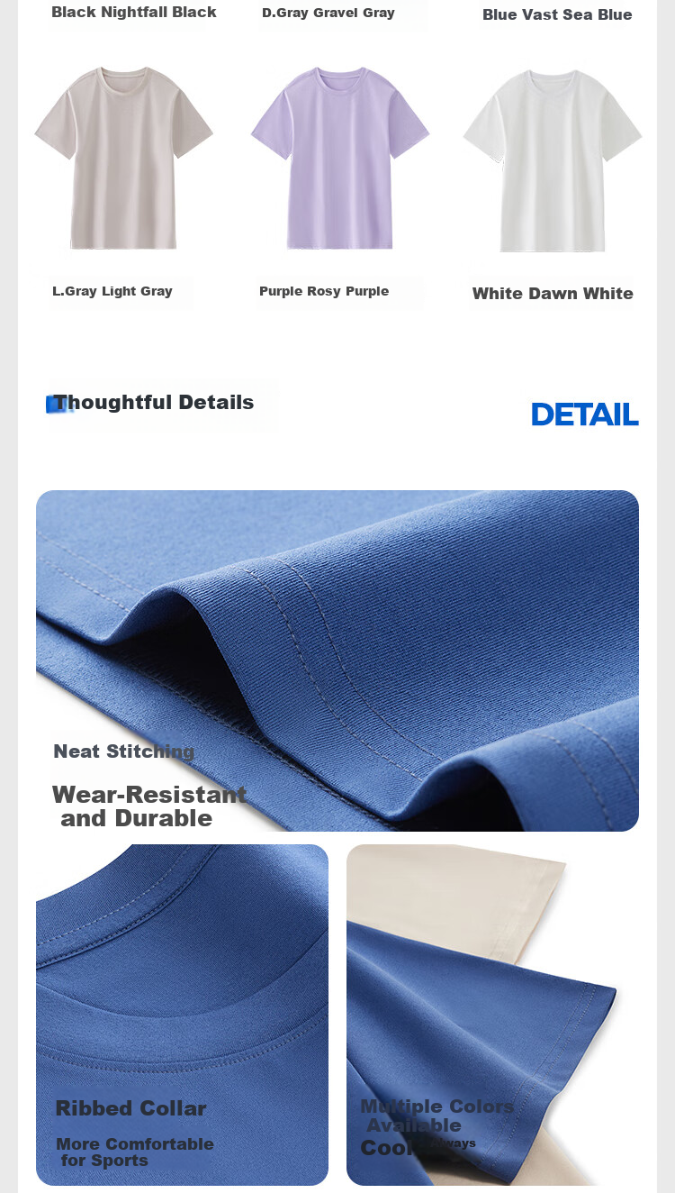 HLA [Zui Huxi-Air8S] Short-Sleeve Undershirt for Men And Women, Moisture-Wicking Quick-Dry Couple's Basic Undershirt 15