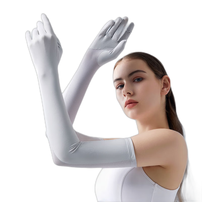 Ning'an Long Sun Protection Gloves UV Protection Sleeve Covers Breathable Ice Silk Arm Sleeves for Women Spring Summer Driving Cycling