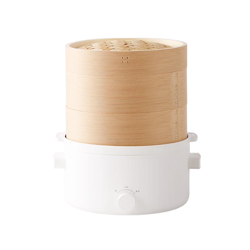 Olayks Instant Price Guarantee 618 Multifunctional Electric Cooking Pot Stainless Steel Electric Frying Pan Electric Steamer with Bamboo Steamer Electric Hot Pot Stir-Fry Steam Cook All-in-One Electri