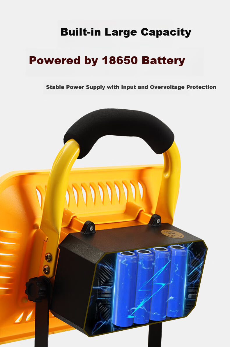 MAX LOAD Rechargeable Portable Ultra-Bright Outdoor Camping Emergency Power Outage Long-Lasting Handheld Floodlight 6