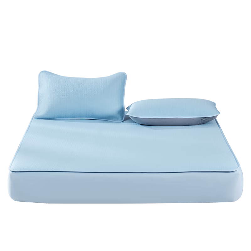 FUANNA Washable Beaded Cooling Mat A-Class Antibacterial Cooling Air-Conditioned Mat Double Three-Piece Set 1.8×2m Fitted Sheet Style
