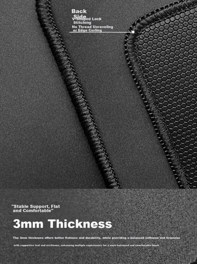 AOC Gaming Mouse Pad FPS Smooth Small Size 300x250x3mm Thickened Edge Keyboard Computer Desk Mat GP520S/93 Ice Silk Black 5