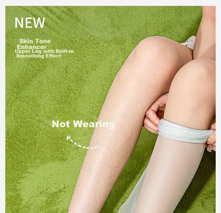 JOAE Women's 0D Ultra-Thin Summer Sheer Mint Green Mambo Skin-Enhancing Pantyhose Anti-Snag Sunscreen Bare-Leg Effect 3