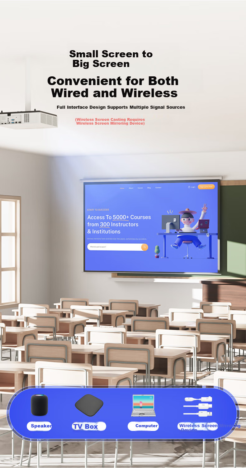 Panasonic PT-LMX460C Laser Projector Daylight Direct Projection Conference Room Business Office Projector Training Teaching Business Machine (XGA Standard Definition 4800 Lumens) 8