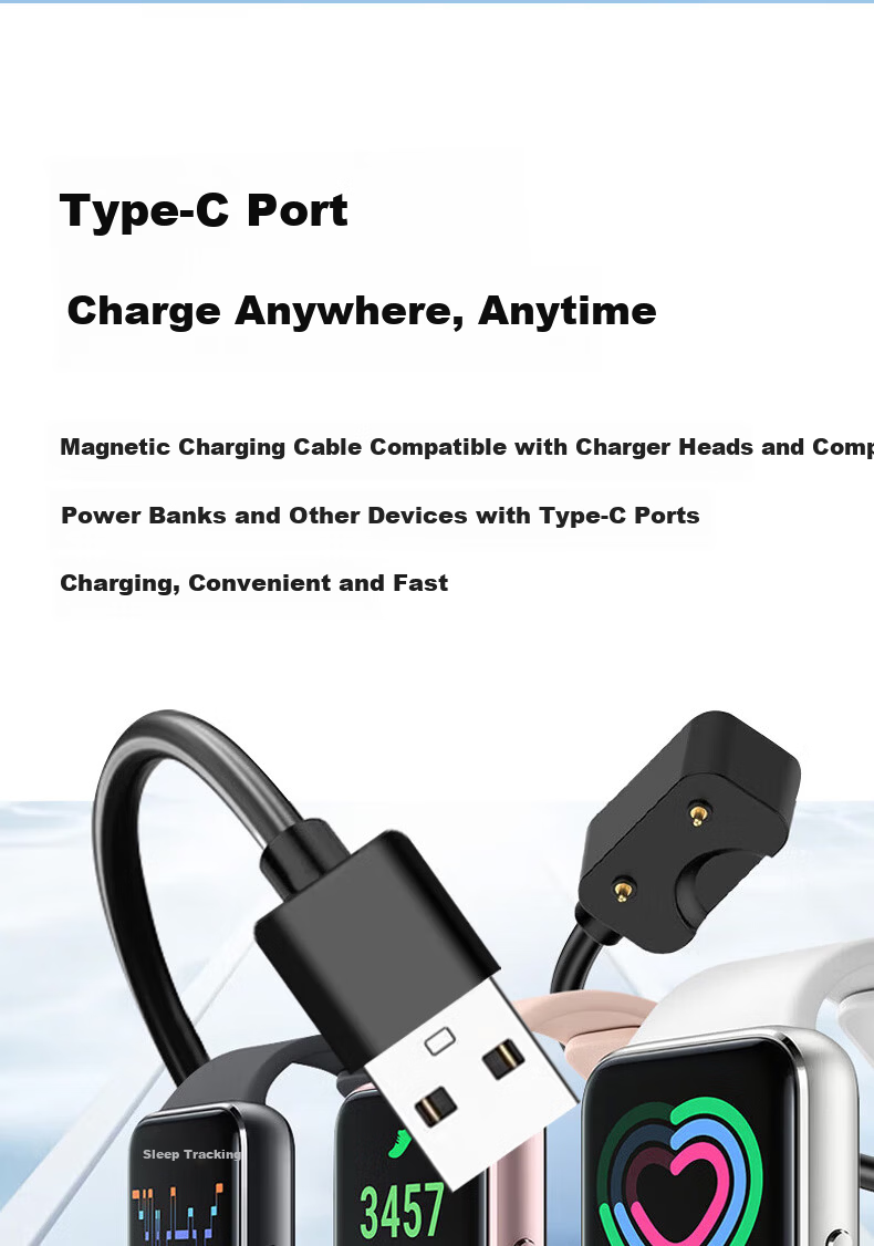 Masentek Magnetic Charger Cable for Samsung Galaxy Fit3 SM-R390 Smart Watch 7