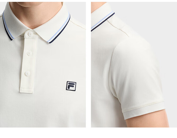 FILA Elite Men's Knitted Short Sleeve Polo Shirt 2026 Summer Simple Basic Casual Top 49
