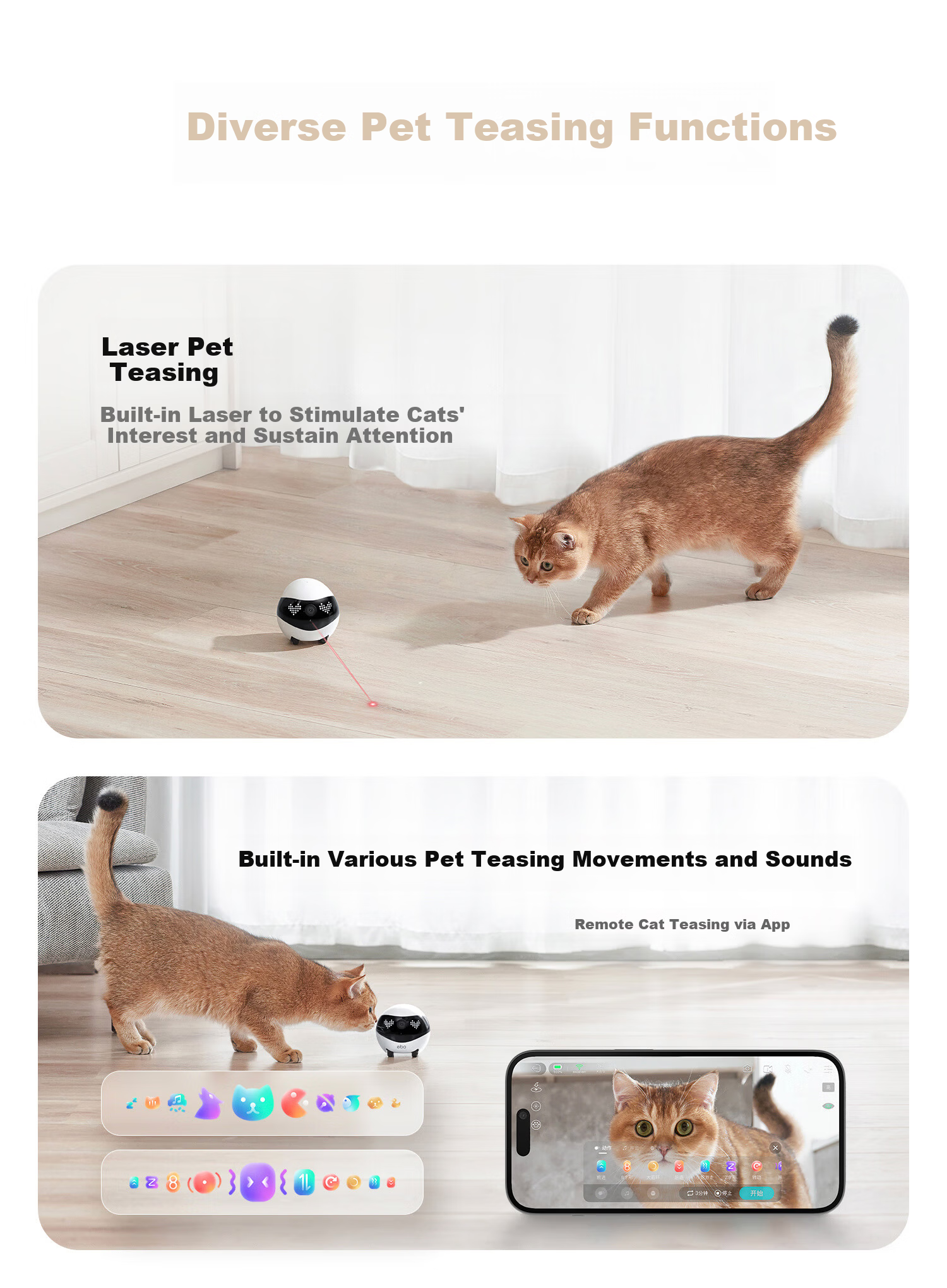 Enabot EBO Air 2 Mobile Surveillance Camera Elderly Kids Pets AI Companion Robot Home Monitoring Camera EBO Robot [Cloud Blue] 18