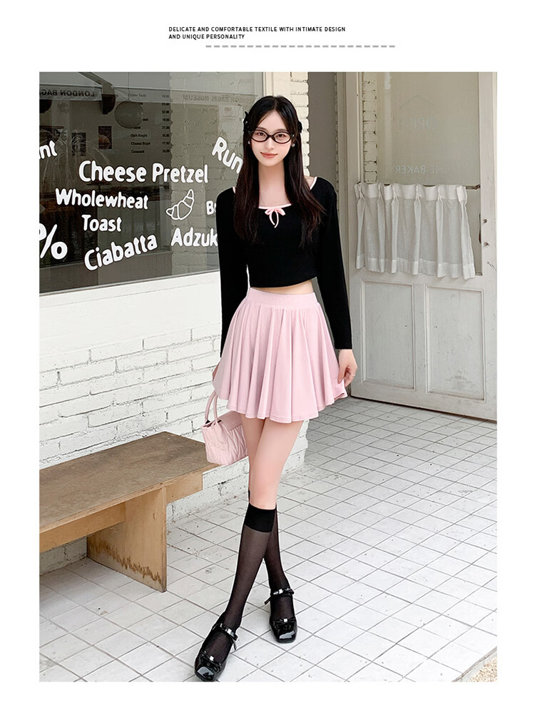 Free Style Ice Silk Sports Pleated Skirt for Women 2026 Summer New Badminton Sun Protection Yoga Anti-Exposure Petite Half Skirt 12